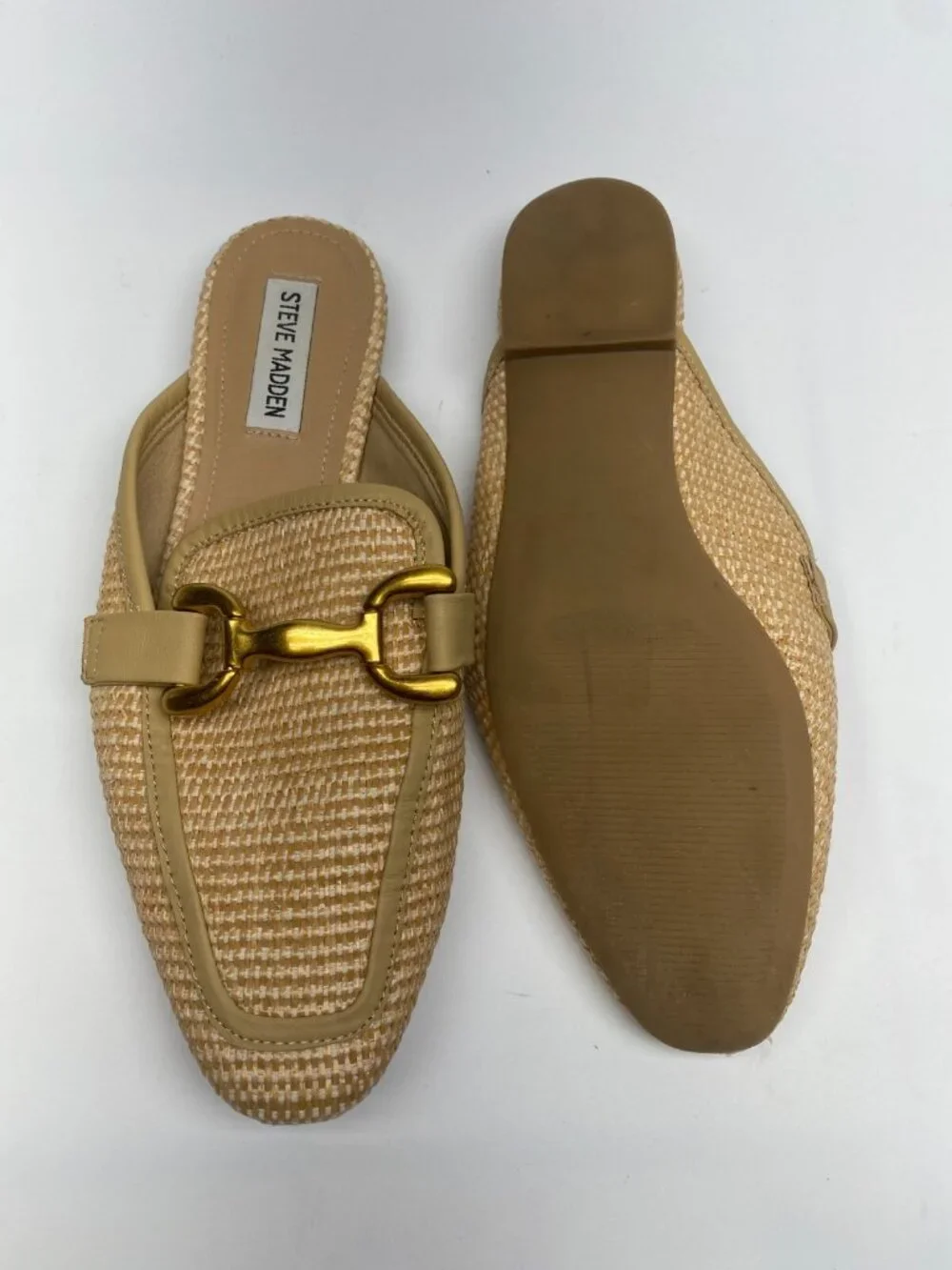 Steve Madden Women's Fortunate Raffia Loafer Sz 8.5
